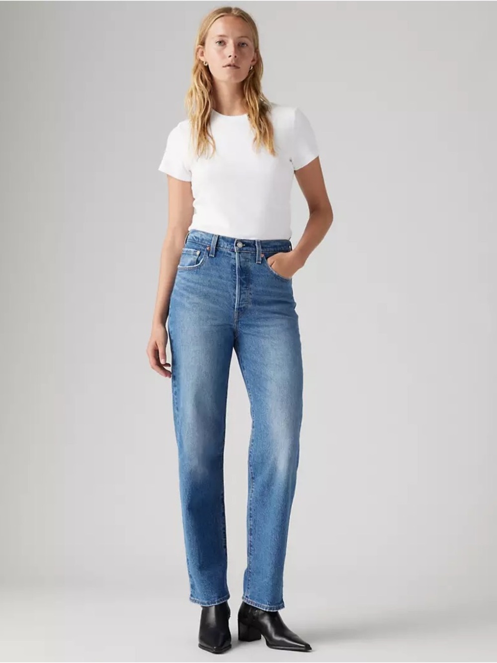 Levi Ribcage Straight Jeans - Like New, Excellent Condition